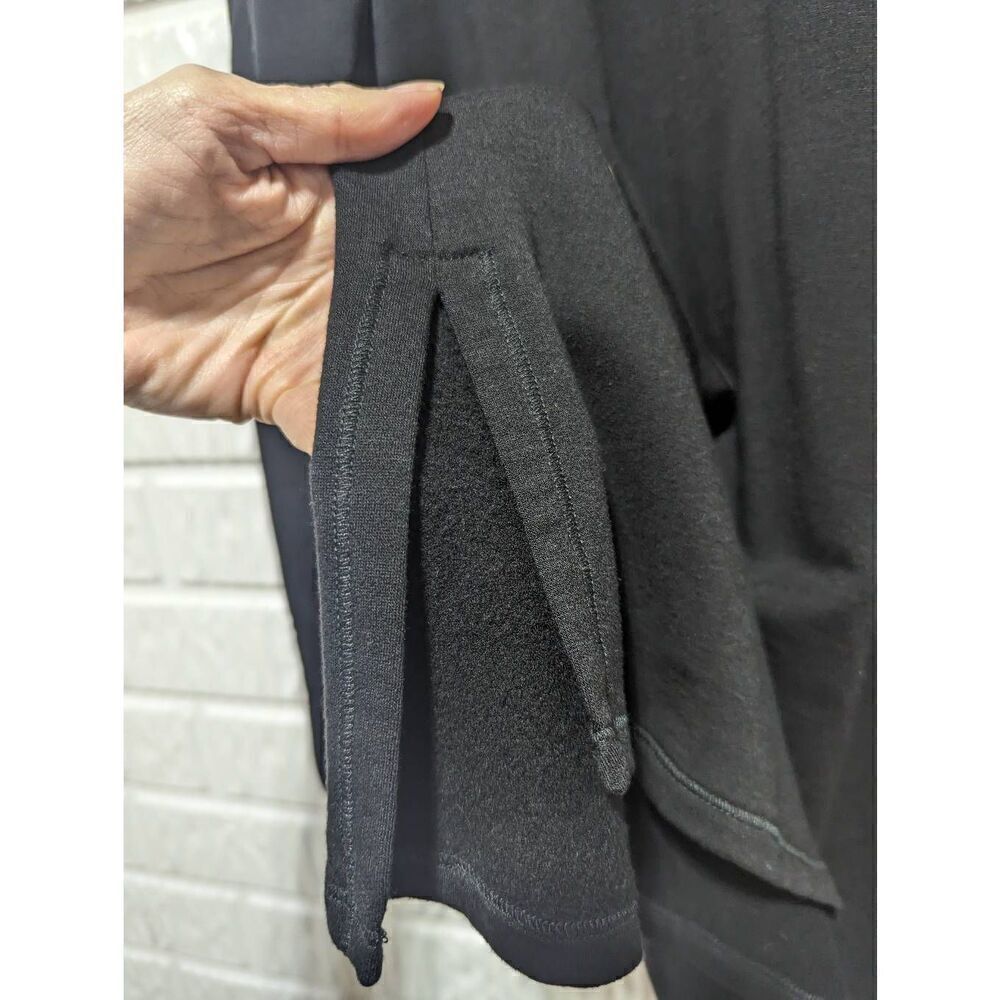Eileen Fisher Women's Black Hi Low Hem Super Soft Knit Long Sleeve Tunic Large - Picture 3 of 8